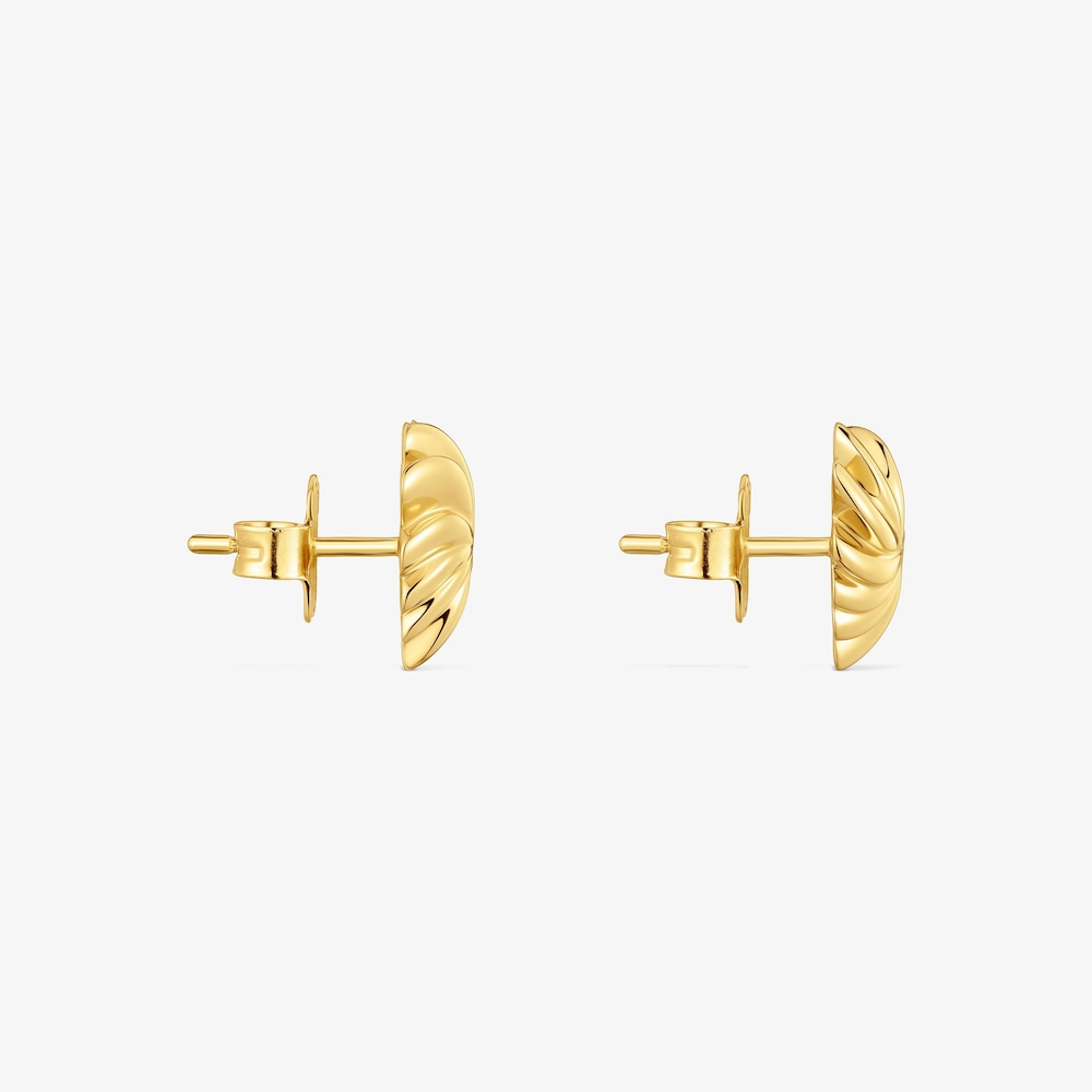 Pendientes peque&ntilde;os con ba&ntilde;o de oro de 18&nbsp;kt sobre plata Galia