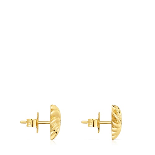 Pendientes pequeños con baño de oro de 18 kt sobre plata Galia