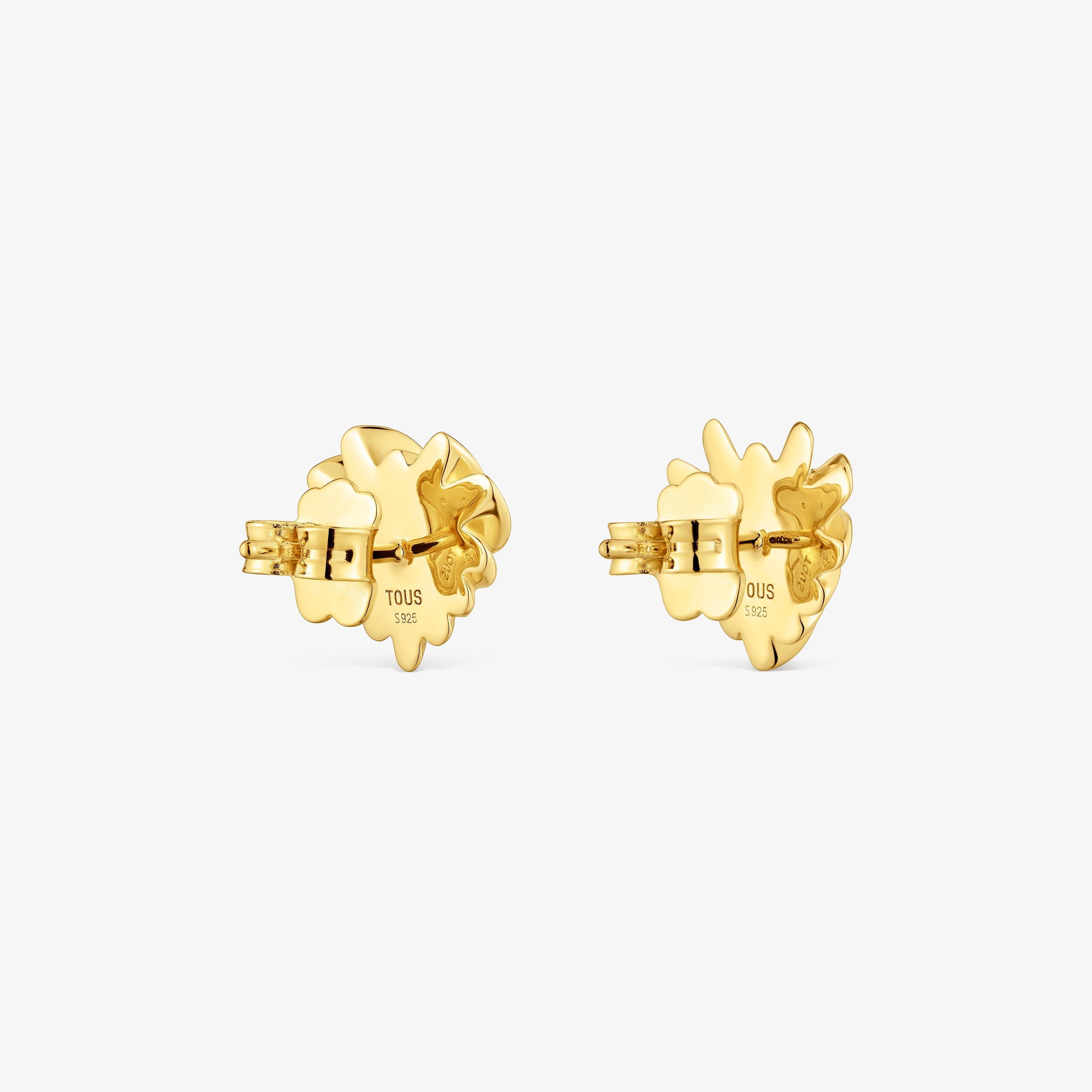 Small Earrings with 18K gold vermeil Galia