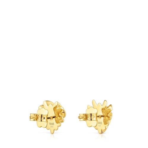 Pendientes pequeños con baño de oro de 18 kt sobre plata Galia