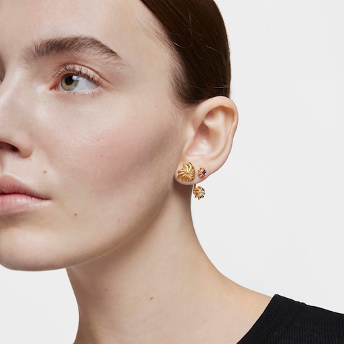 Pendientes pequeños con baño de oro de 18 kt sobre plata Galia
