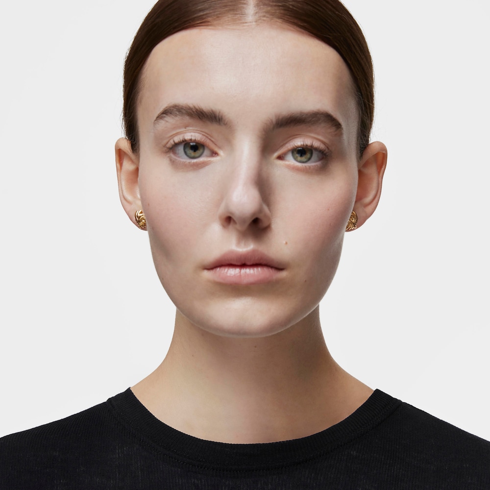 Pendientes peque&ntilde;os con ba&ntilde;o de oro de 18&nbsp;kt sobre plata Galia