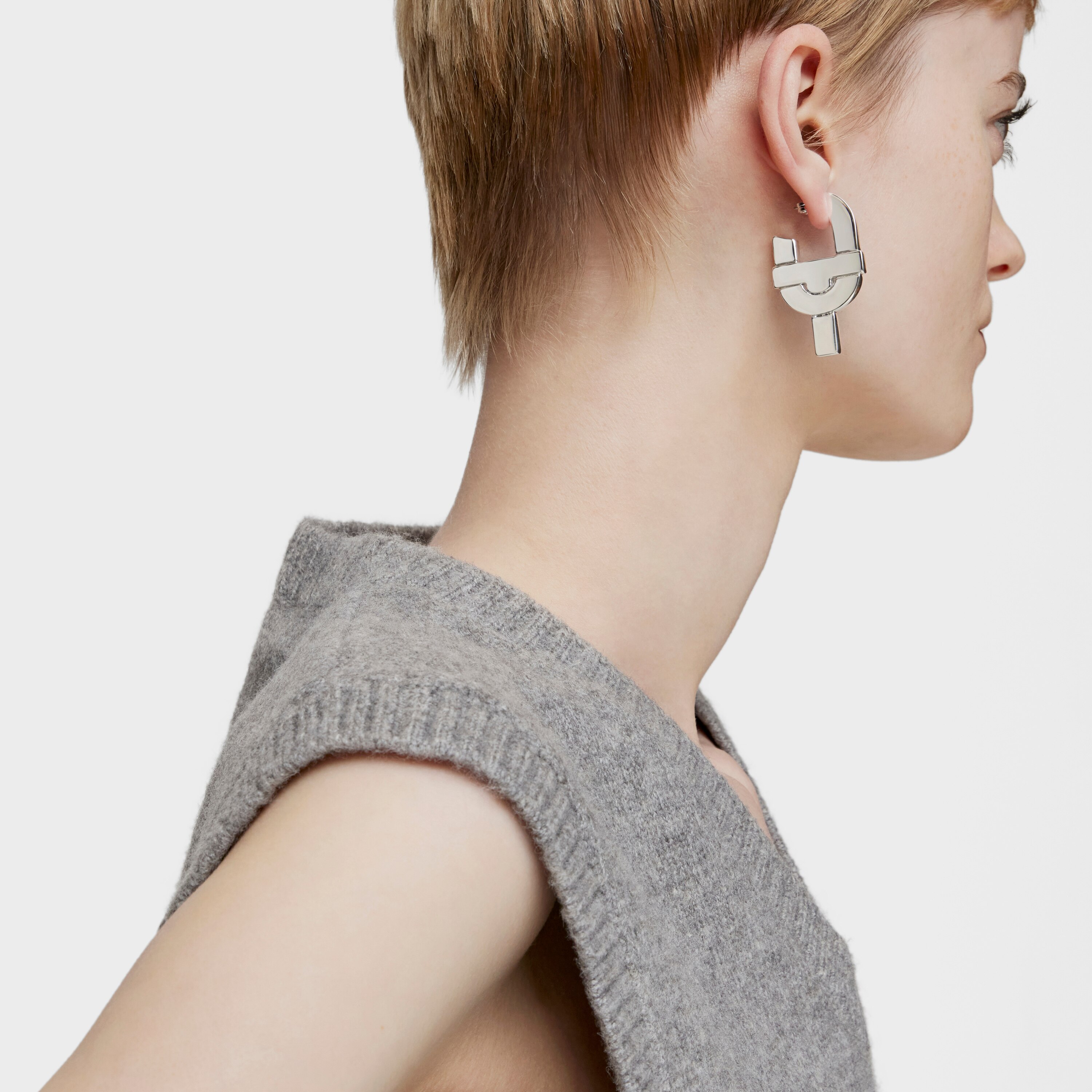 Silver and blue enamel Hoop earrings TOUS MANIFESTO