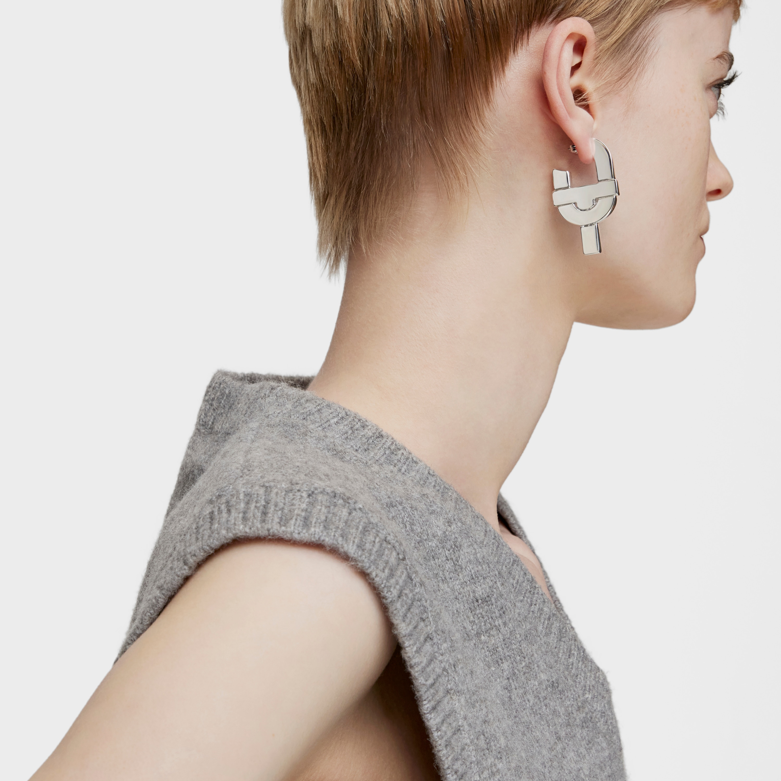 Silver and blue enamel Hoop earrings TOUS MANIFESTO