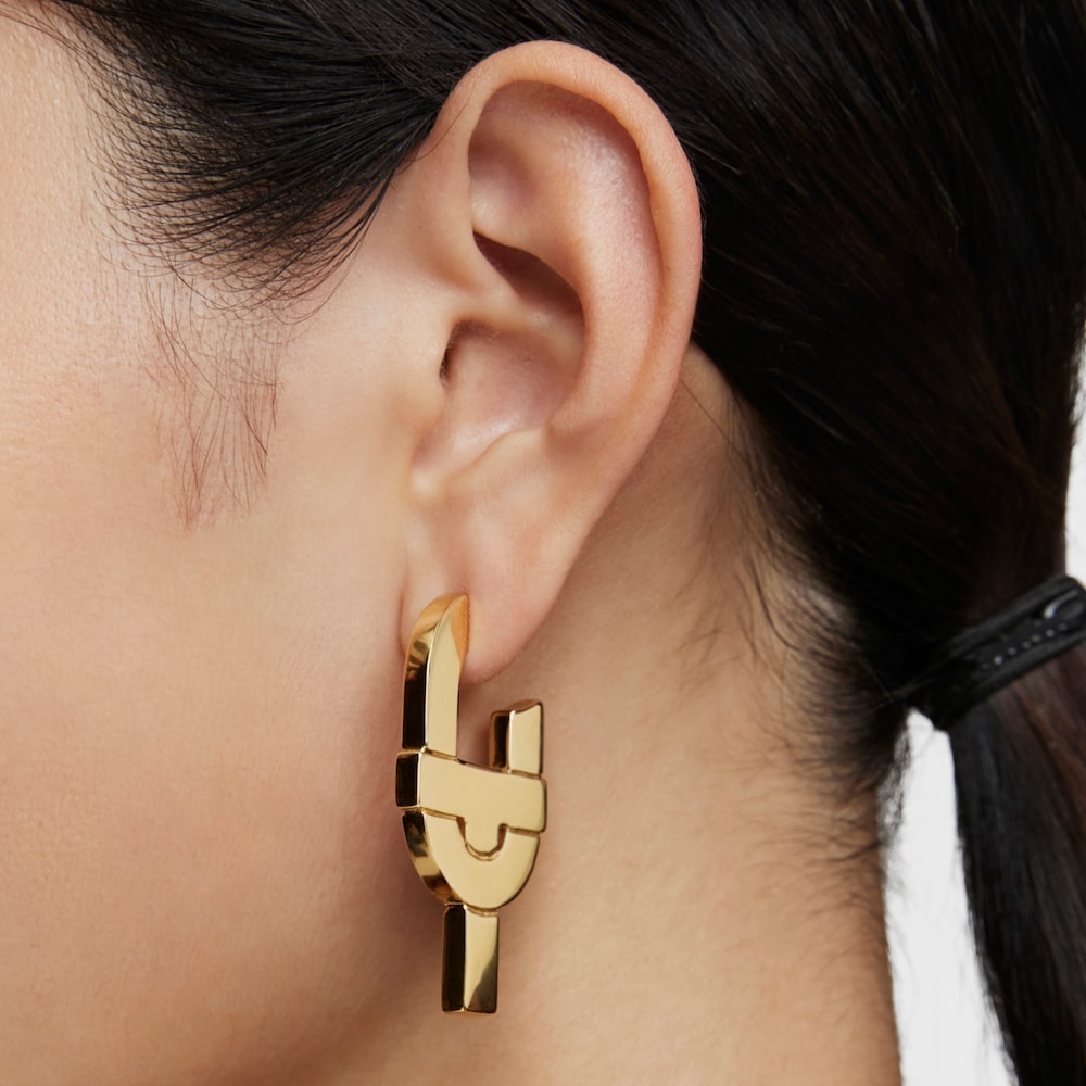 Silver and fuchsia-colored enamel Hoop earrings TOUS MANIFESTO