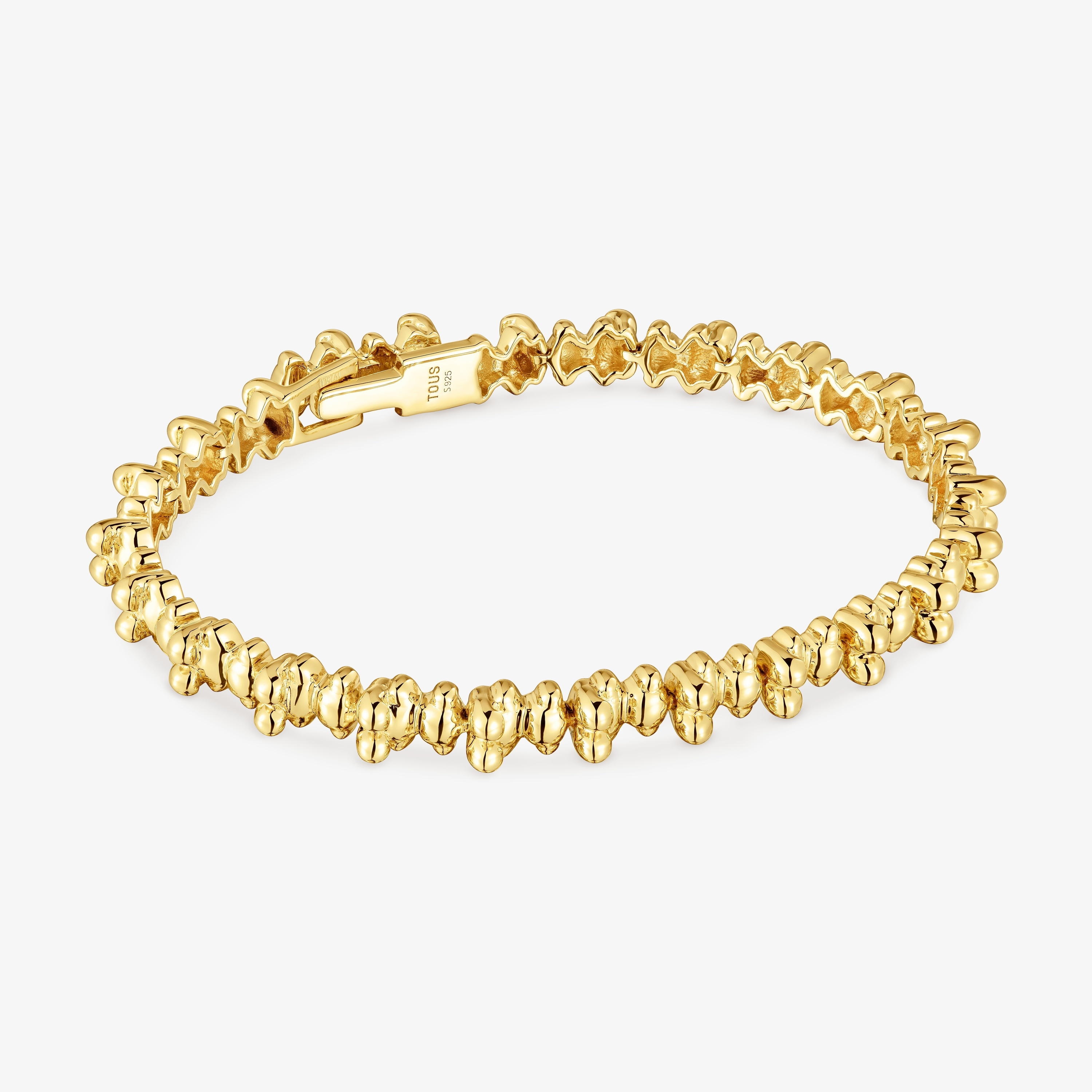 18K gold vermeil chain Bracelet with bear motifs Bold Bear