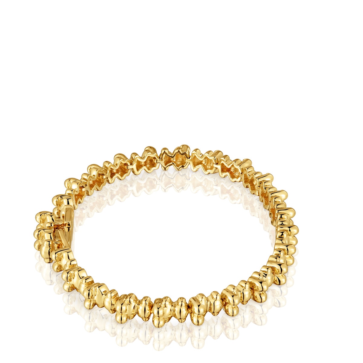 18 kt gold plating over silver chain Bracelet with bear motifs Bold Bear