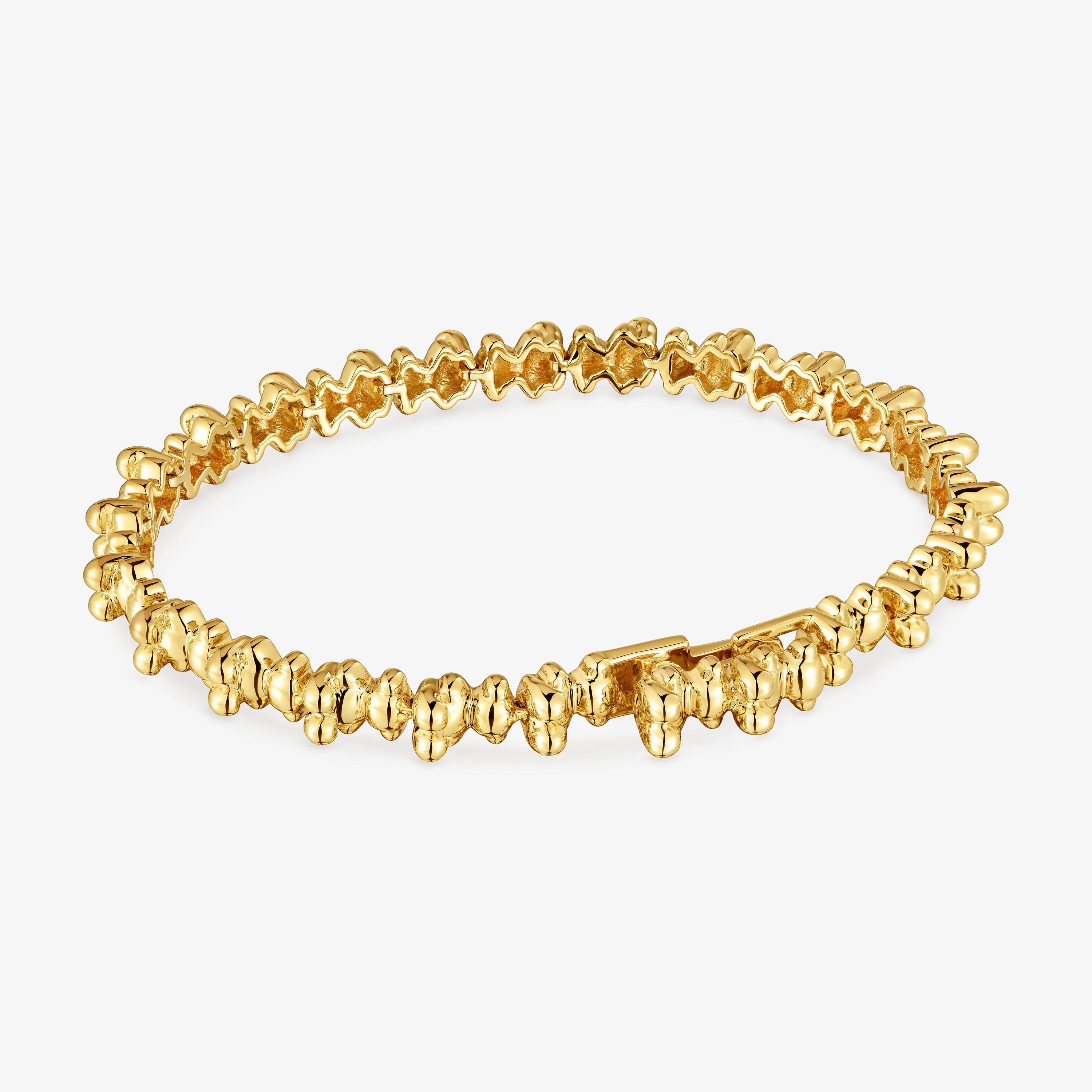18K gold vermeil chain Bracelet with bear motifs Bold Bear