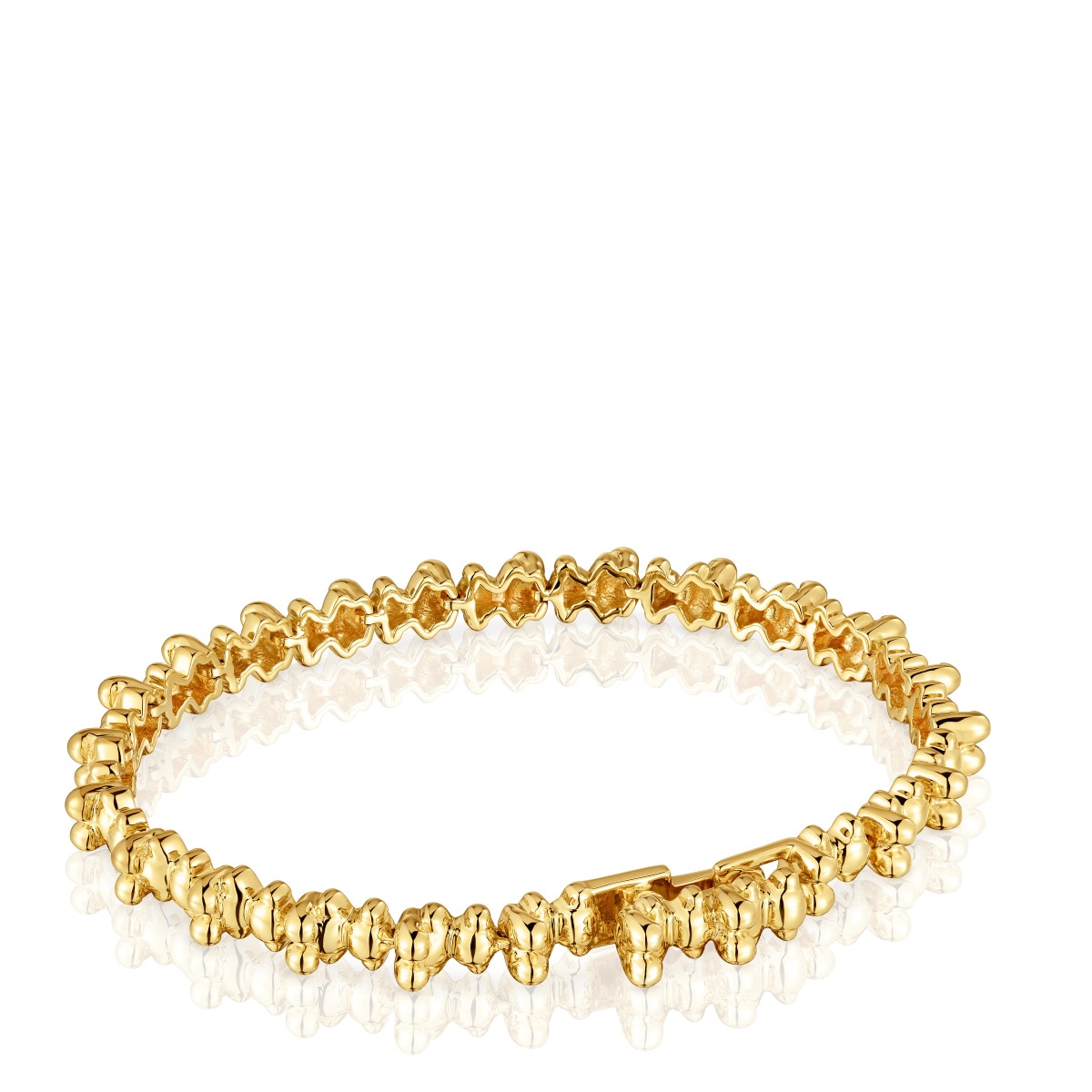 18 kt gold plating over silver chain Bracelet with bear motifs Bold Bear