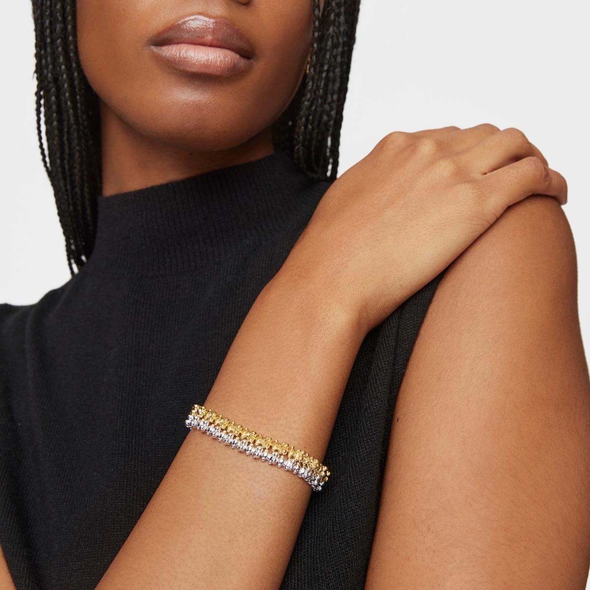 18 kt gold plating over silver chain Bracelet with bear motifs Bold Bear