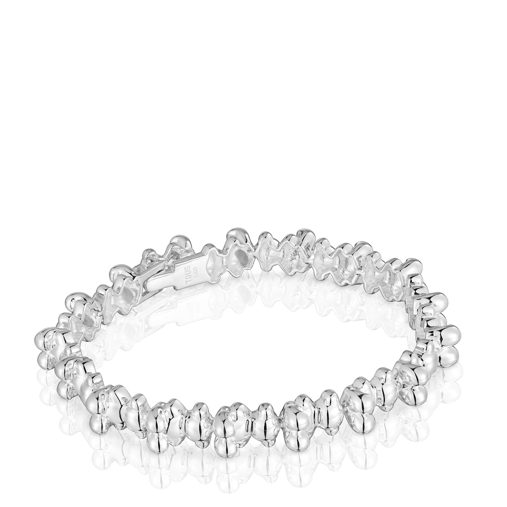 Pulsera cadena de plata motivos oso grande Bold Bear image number 0
