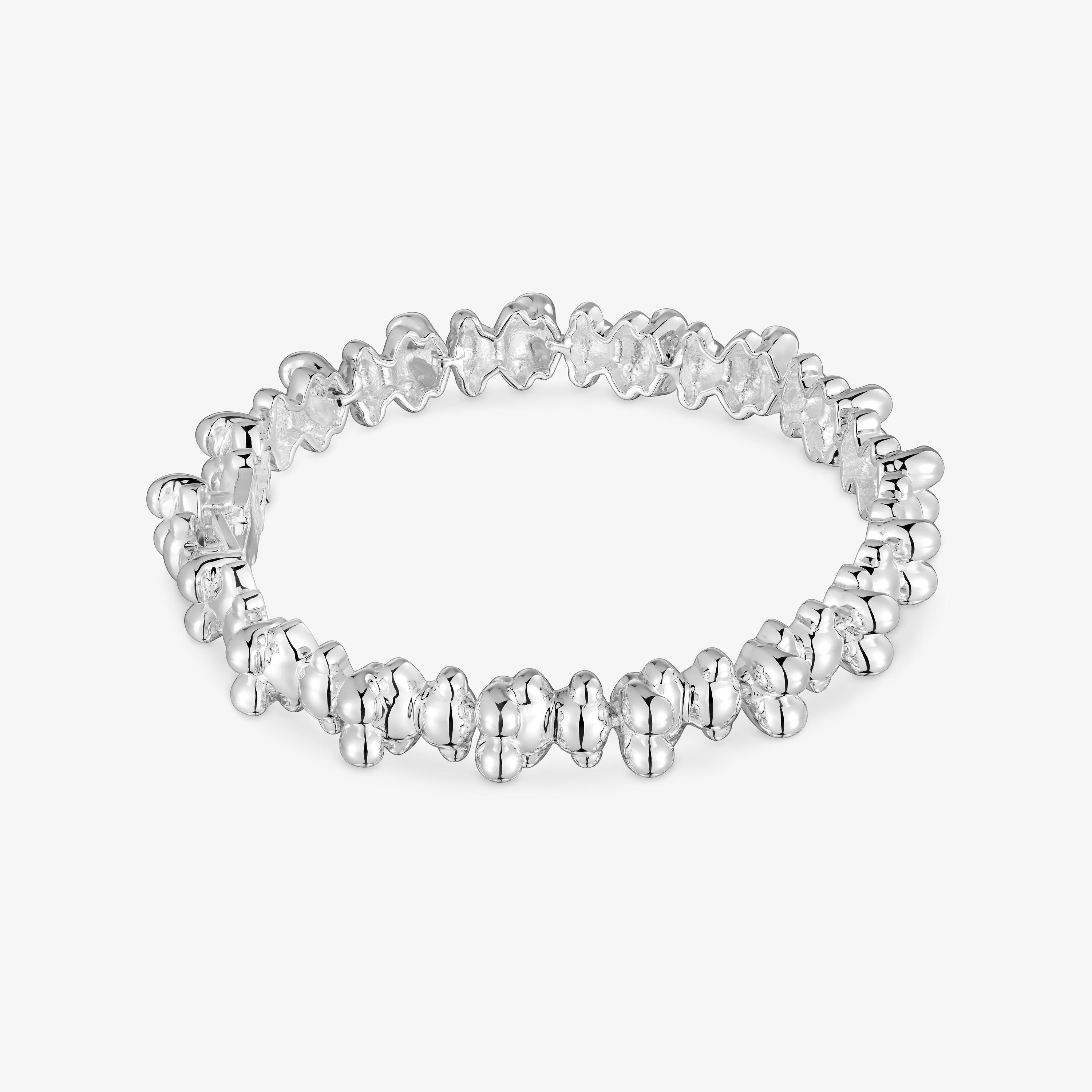 Large silver chain Bracelet with large bear motifs Bold Bear