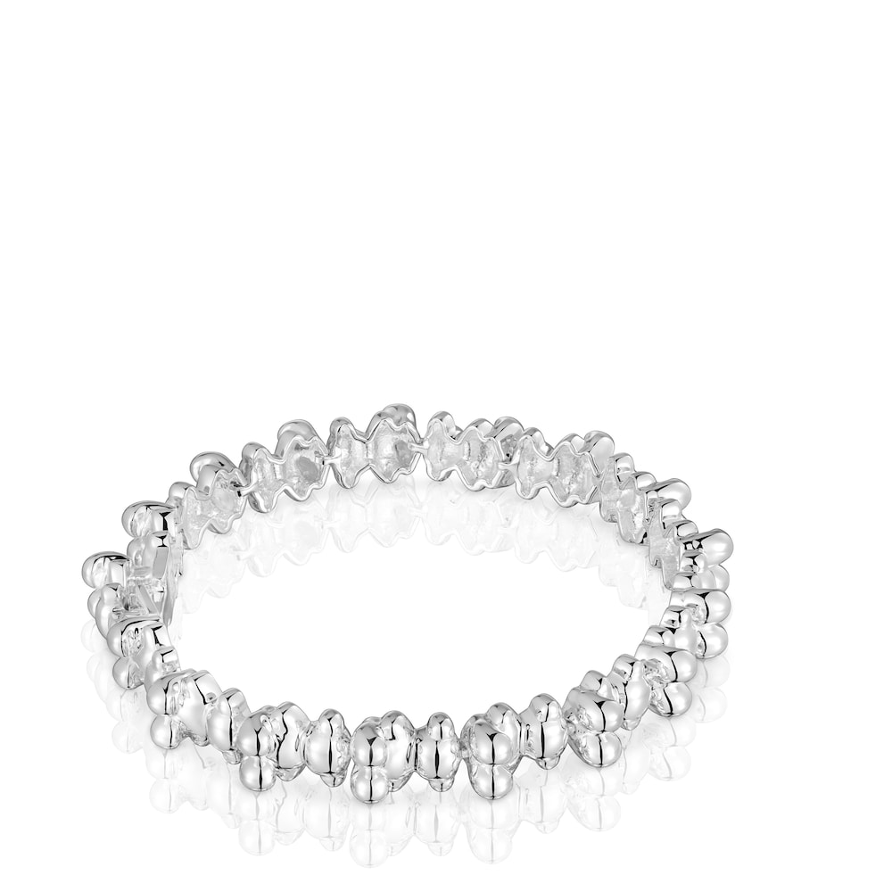 Pulsera cadena de plata motivos oso grande Bold Bear image number 1