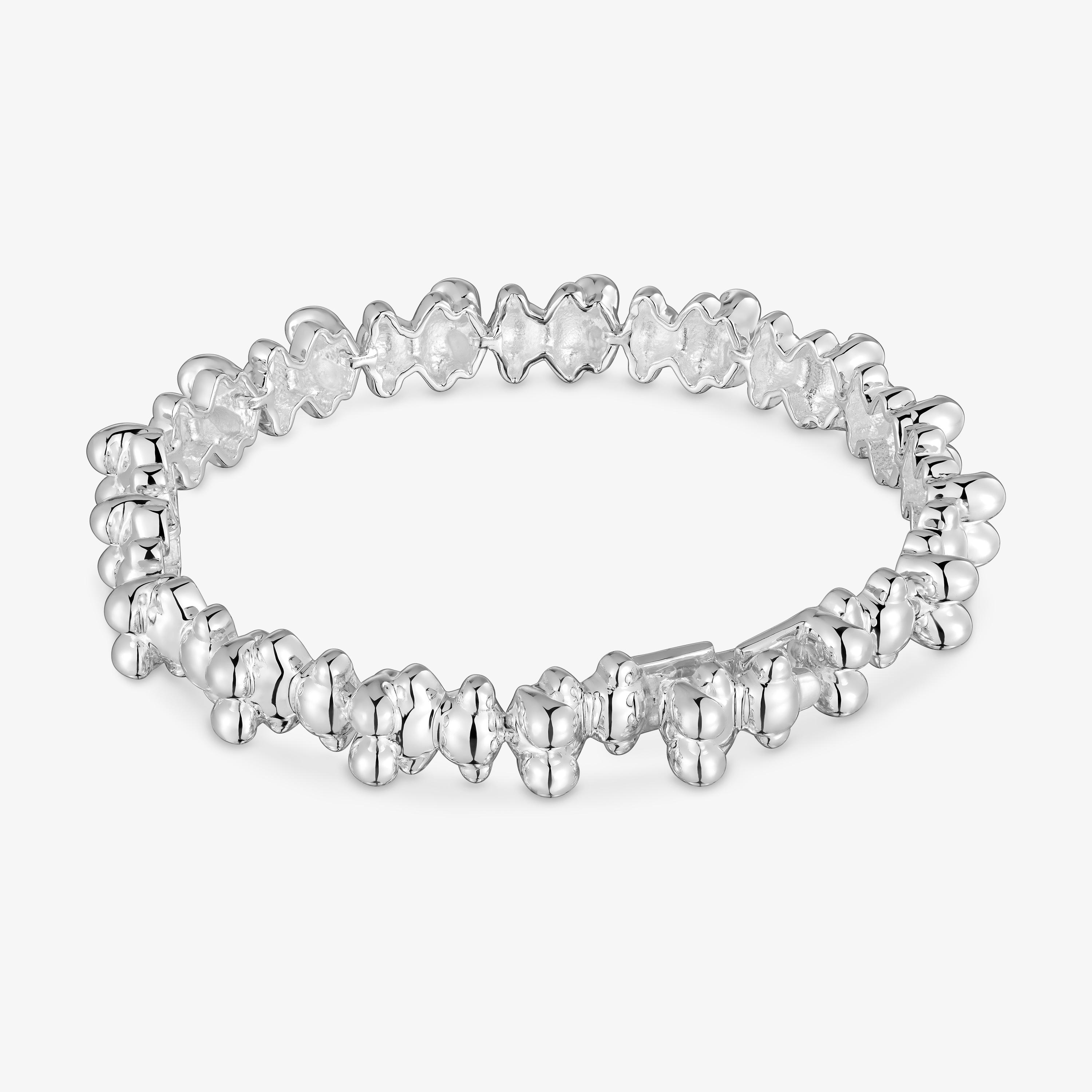 Large silver chain Bracelet with large bear motifs Bold Bear