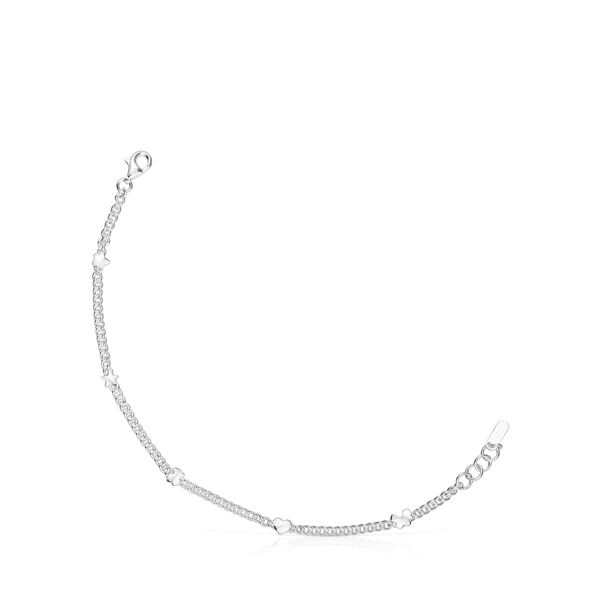 Silver Chain bracelet with motifs Bold Motif