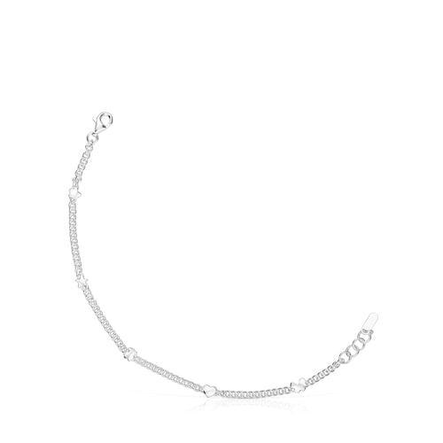 Silver Chain bracelet with motifs Bold Motif