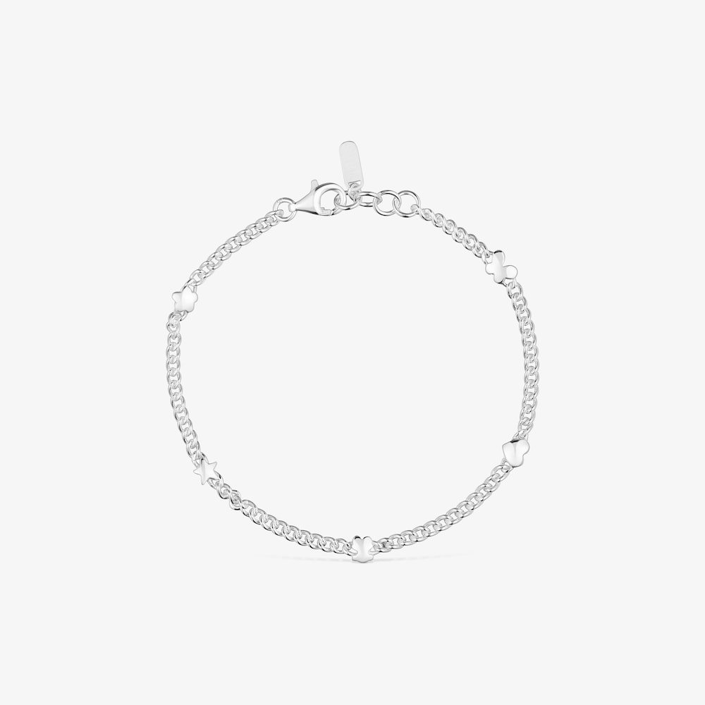 Pulsera cadena de plata motivos Bold Motif