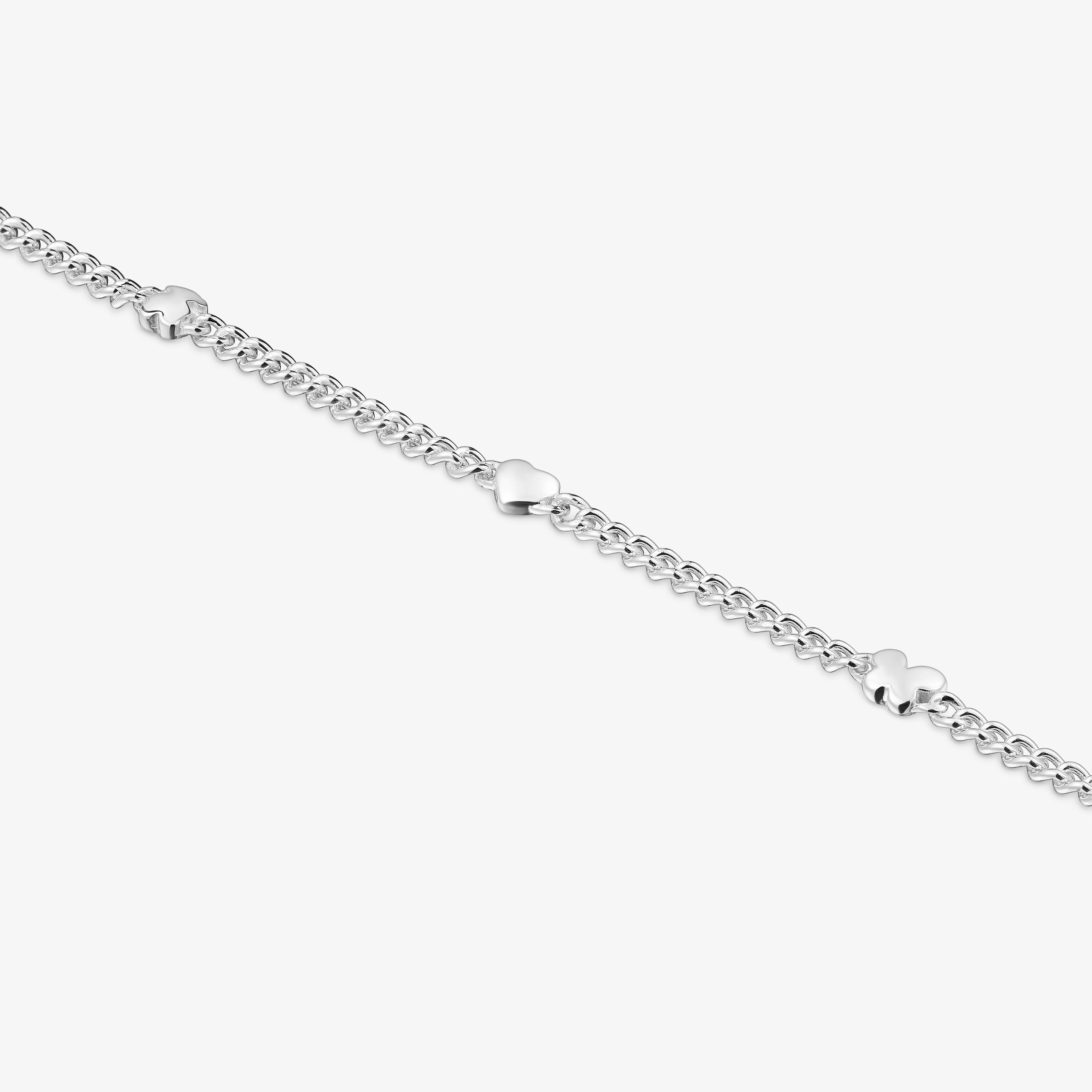 Silver Chain bracelet with motifs Bold Motif