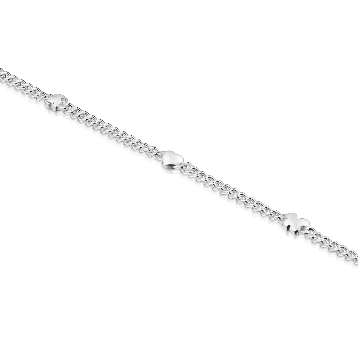 Silver Chain bracelet with motifs Bold Motif
