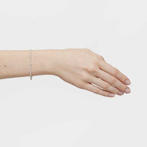 Silver Chain bracelet with motifs Bold Motif