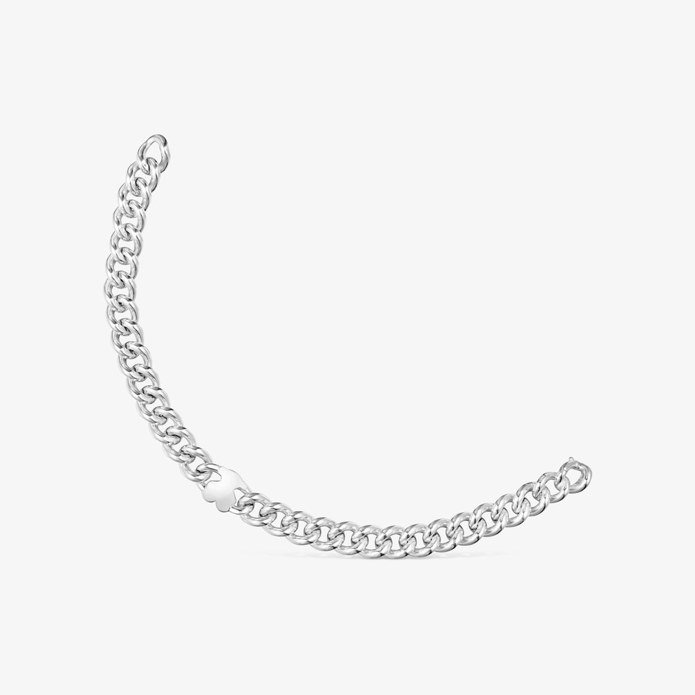 Pulsera cadena de plata motivo oso Bold Motif