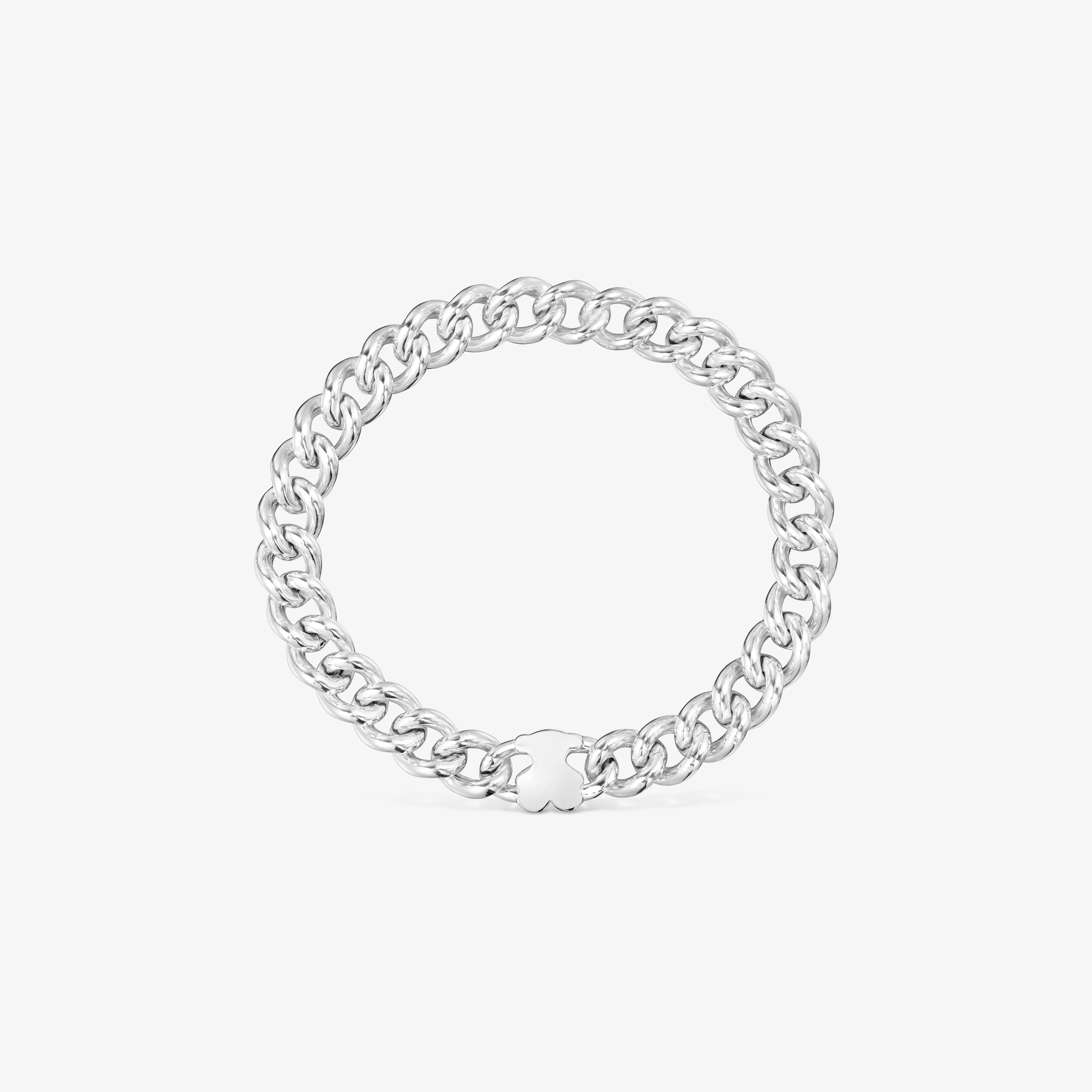 Silver bear-motif Chain bracelet Bold Motif