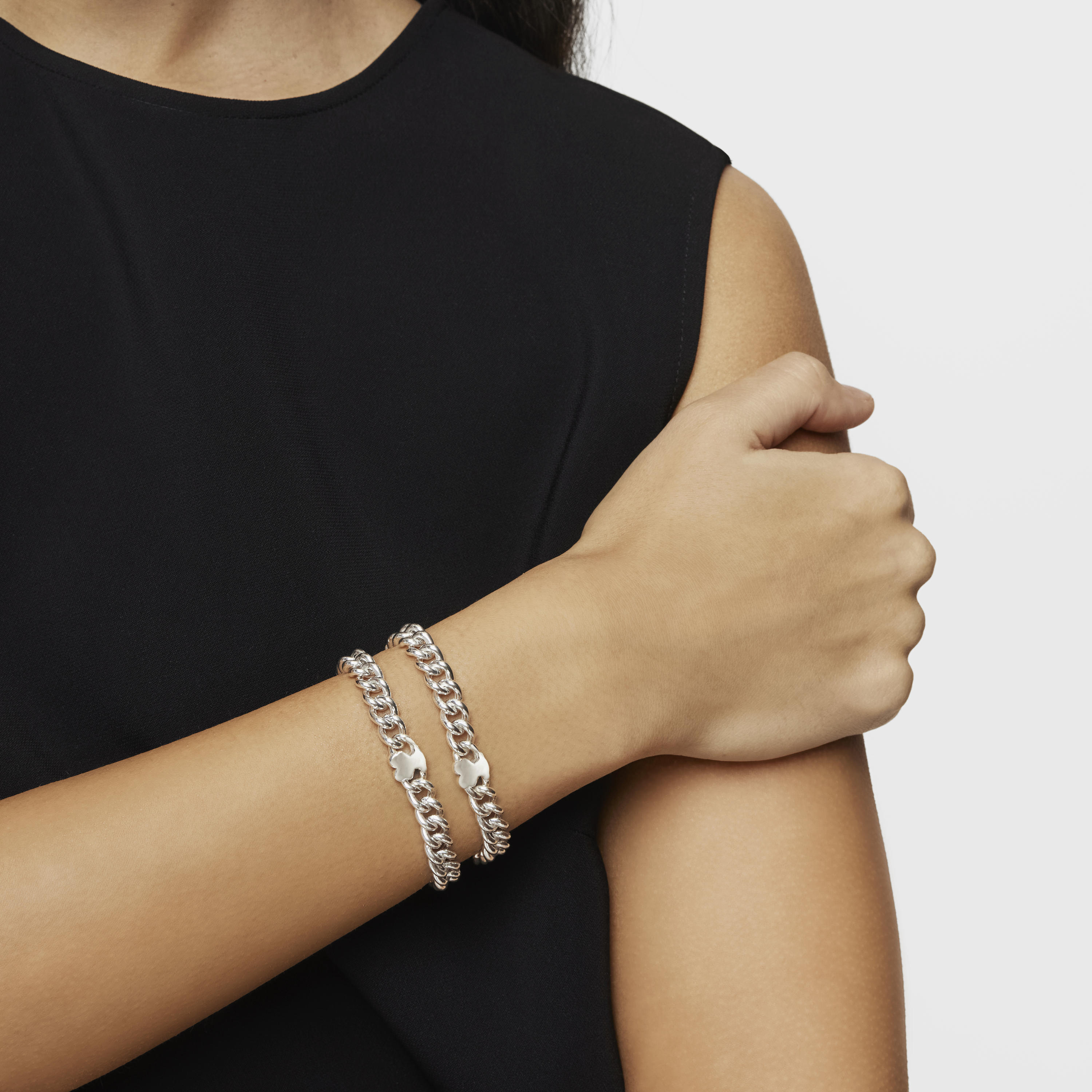 Silver bear-motif Chain bracelet Bold Motif