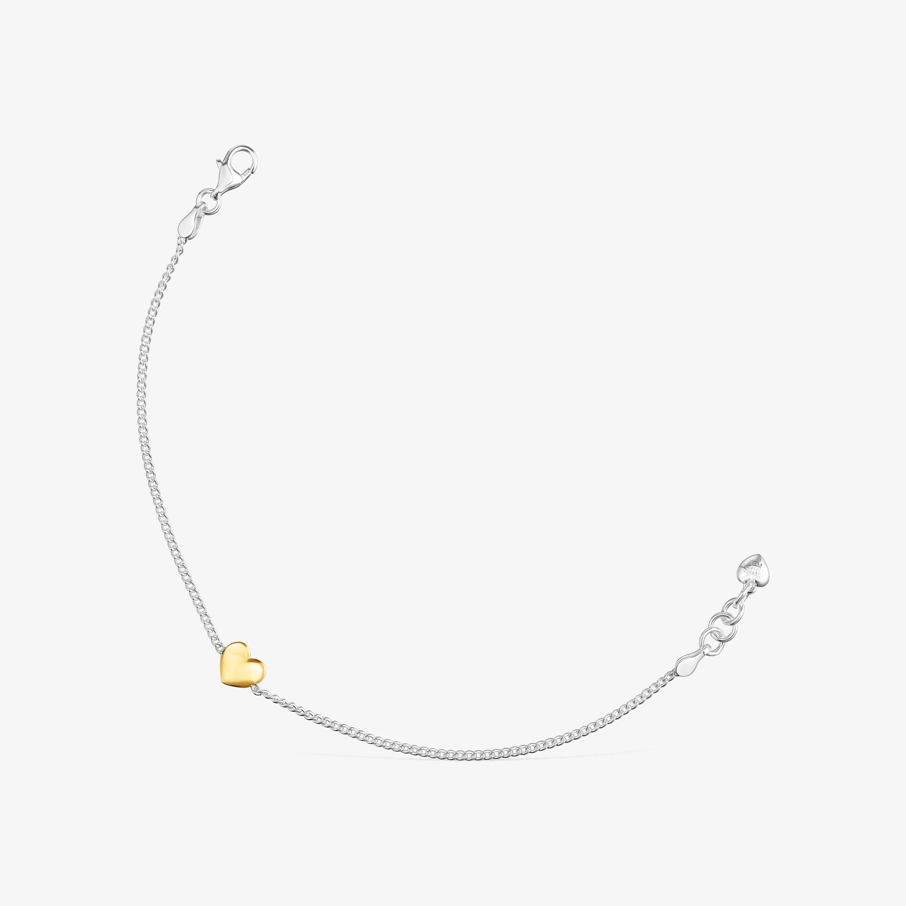 Two-tone heart Chain bracelet My Other Half