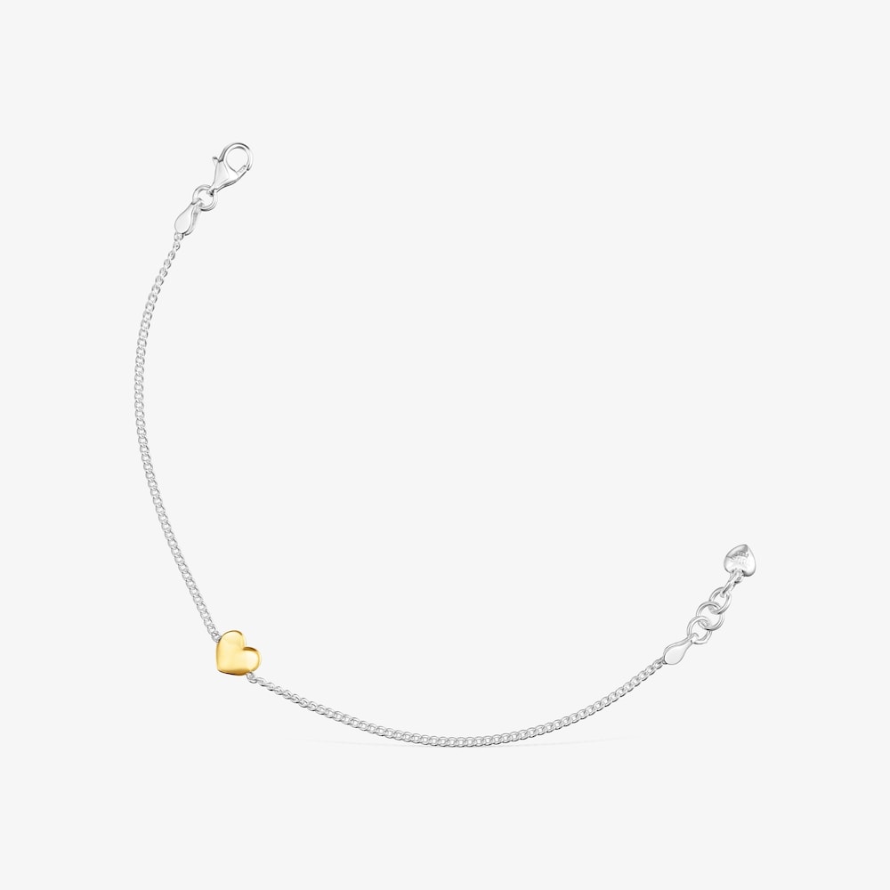 Pulsera cadena coraz&oacute;n bicolor My Other Half