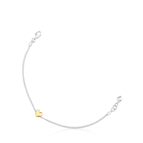 Pulsera cadena corazón bicolor My Other Half