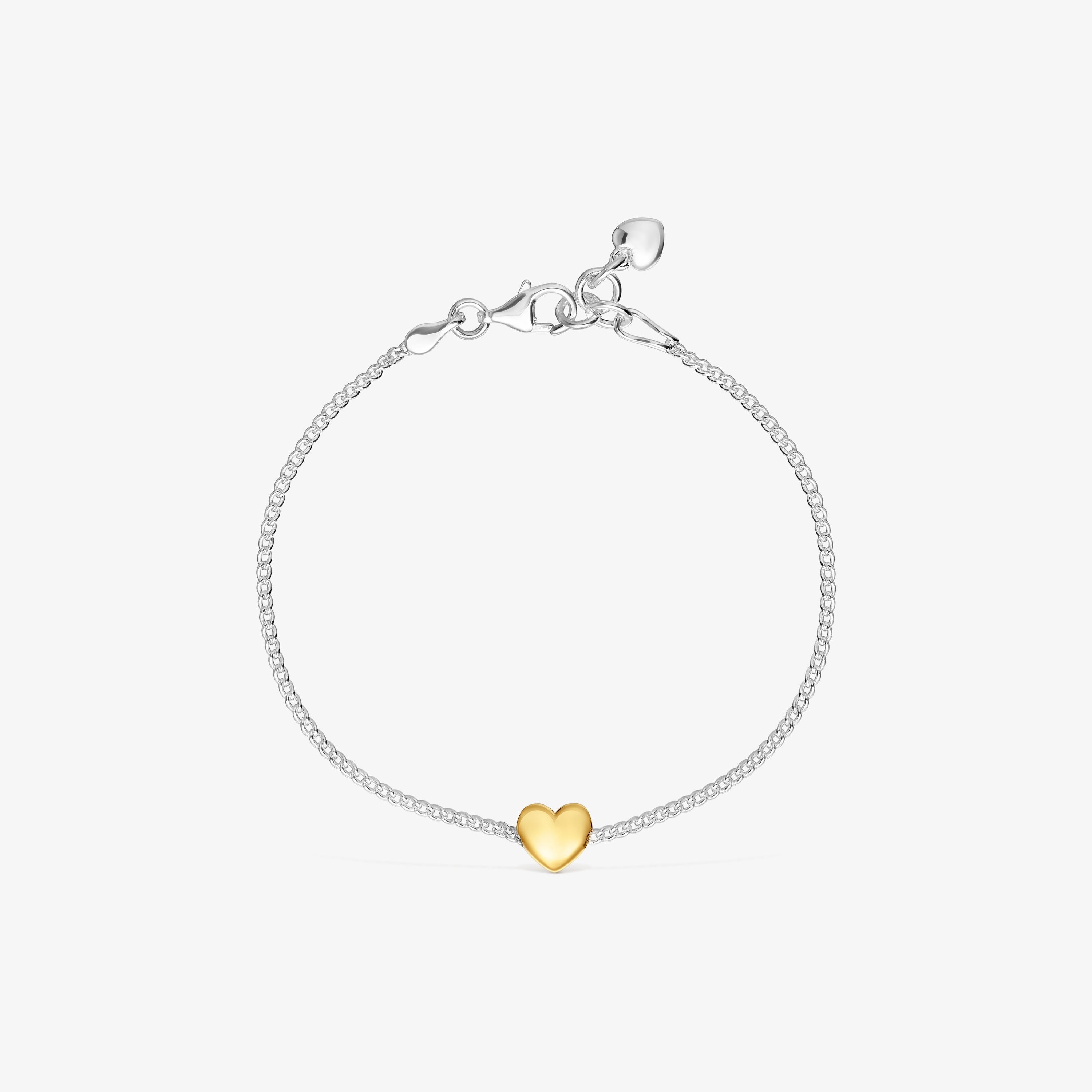 Two-tone heart Chain bracelet My Other Half