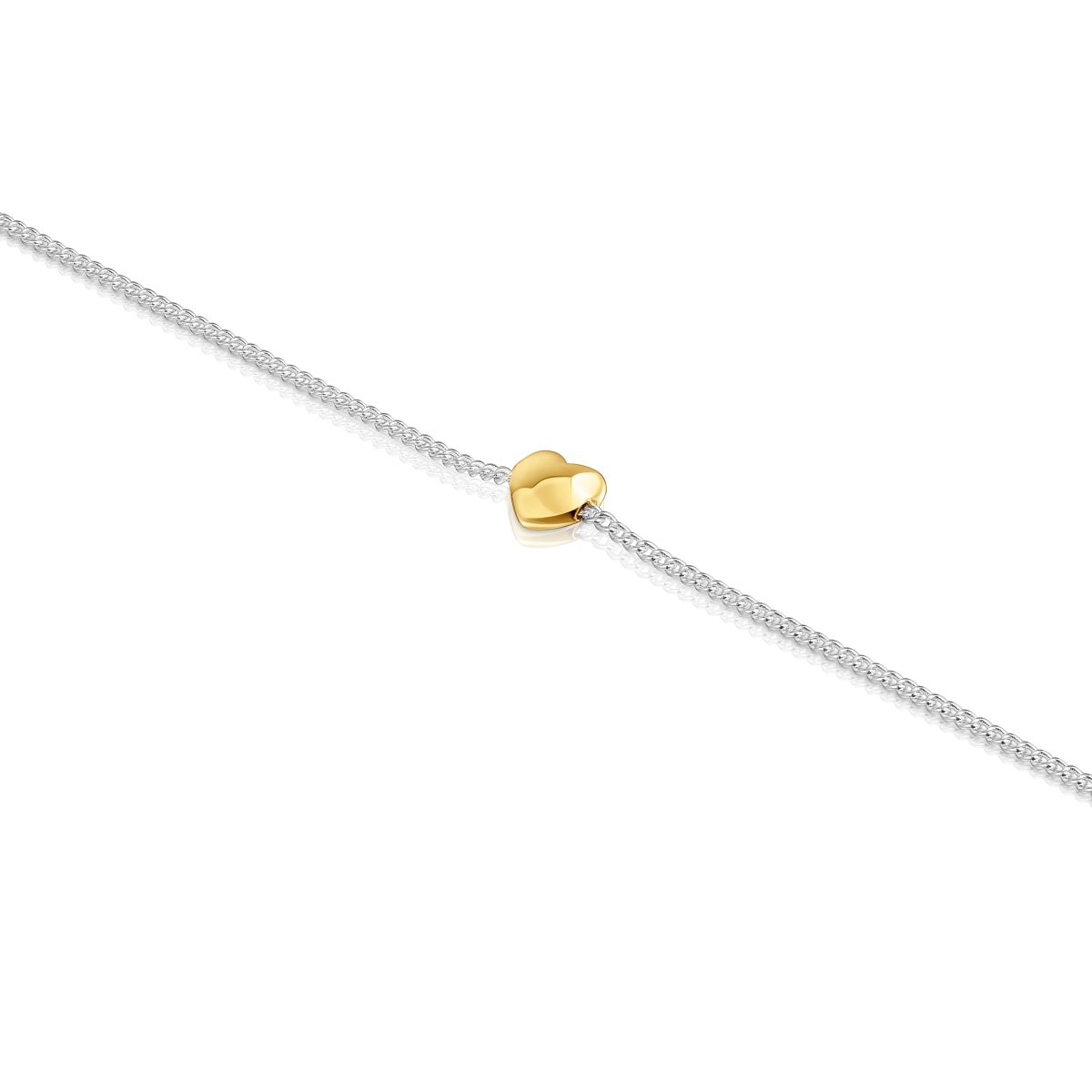 Two-tone heart Chain bracelet My Other Half image number 2