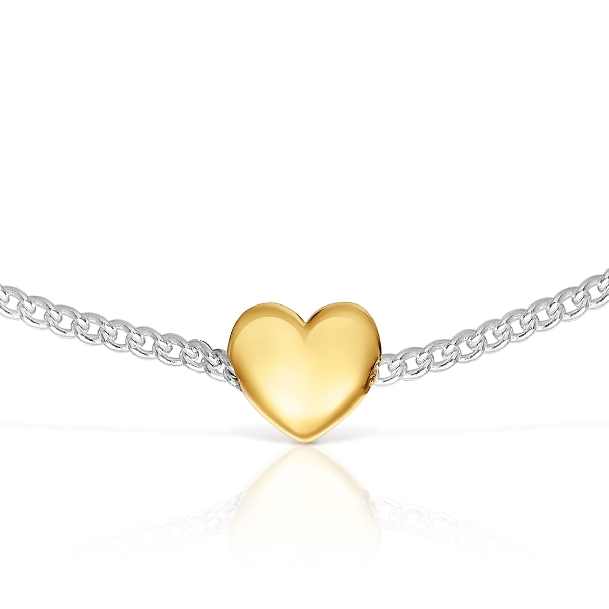 Two-tone heart Chain bracelet My Other Half image number 3