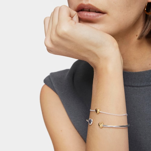 Pulsera cadena corazón bicolor My Other Half