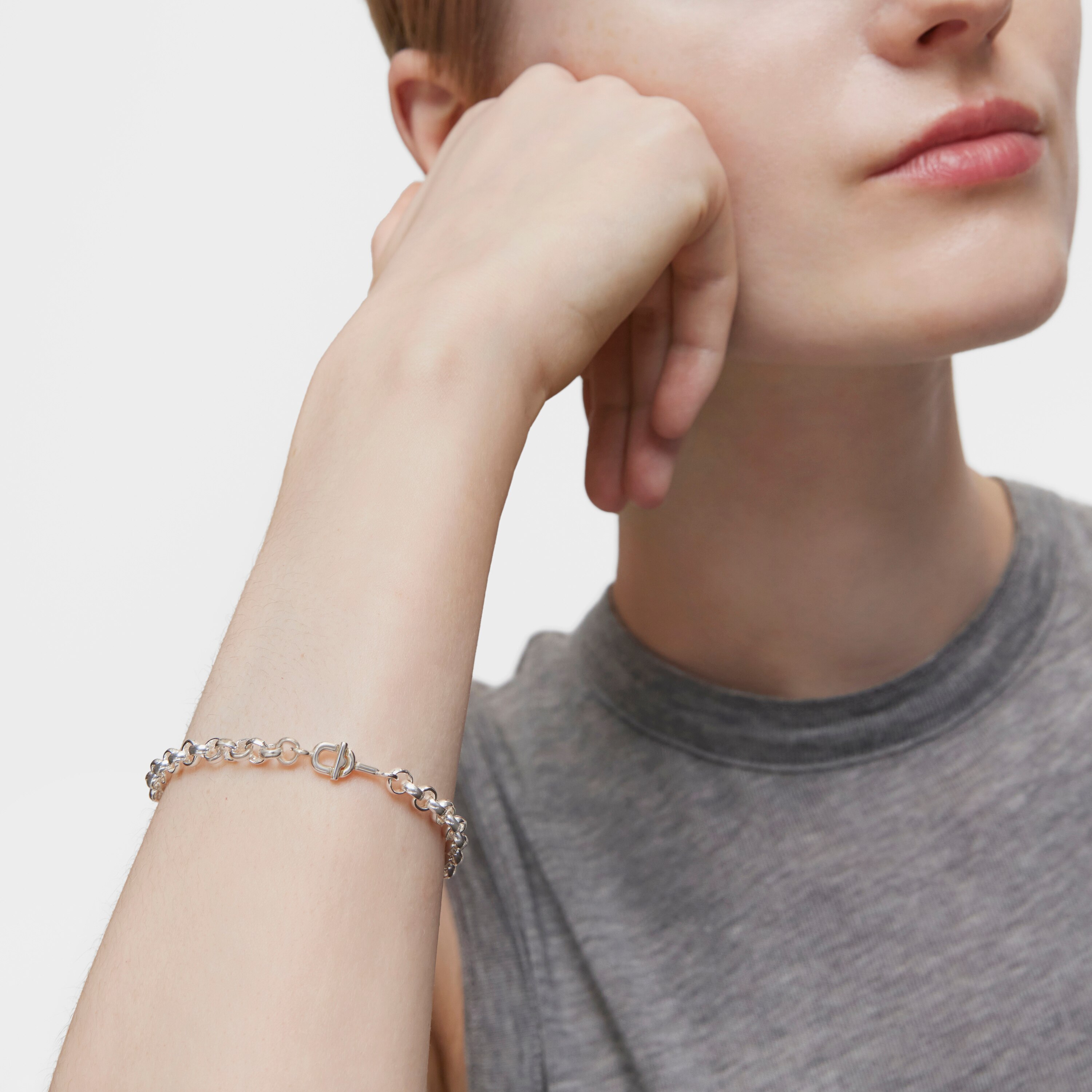 17.5 cm silver Chain bracelet TOUS MANIFESTO