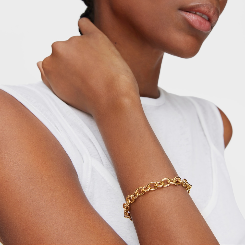 Chain bracelet with 18kt gold plating over silver TOUS Basics Chain bracelet with 18kt gold plating over silver TOUS Basics