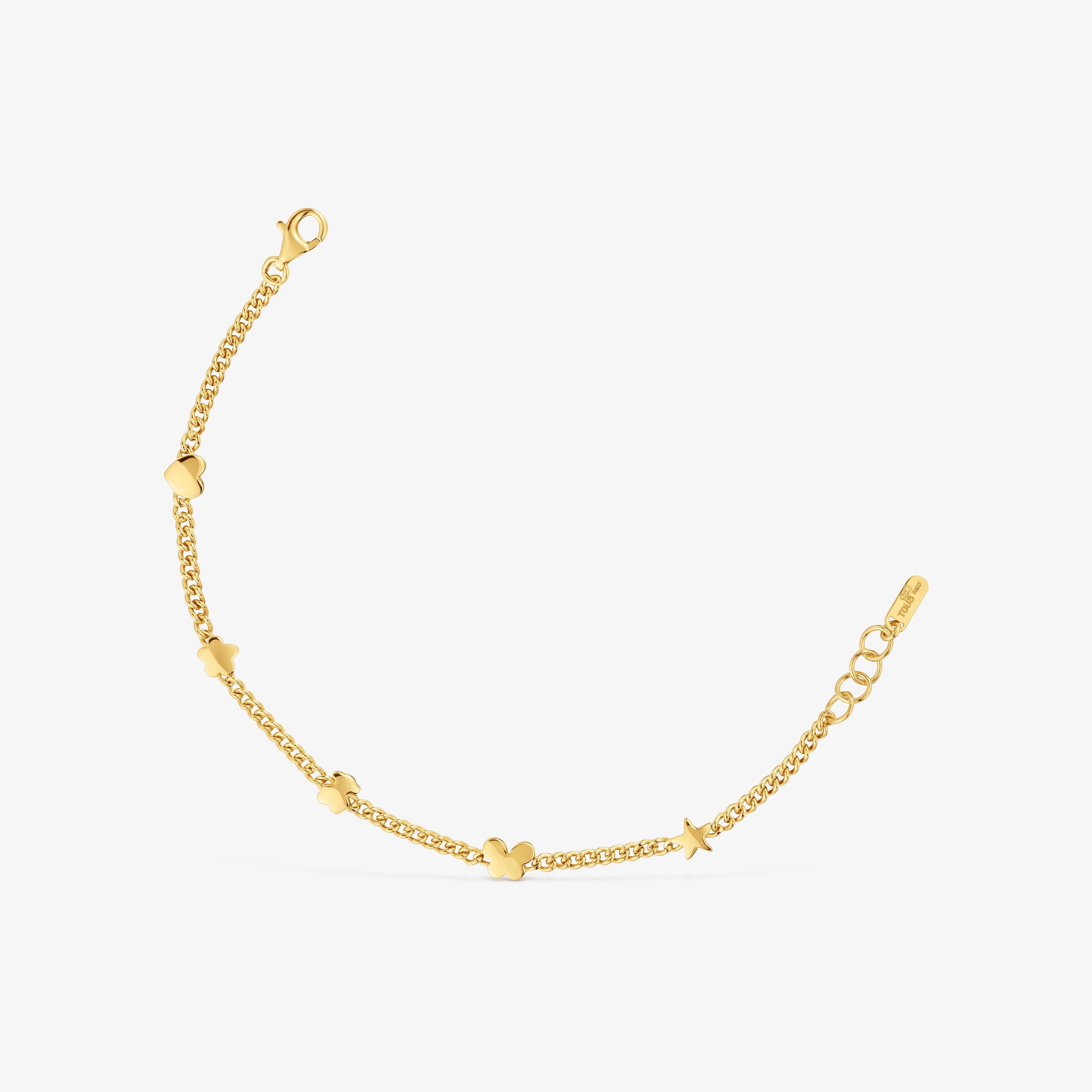 18K gold vermeil Chain bracelet with motifs Bold Motif