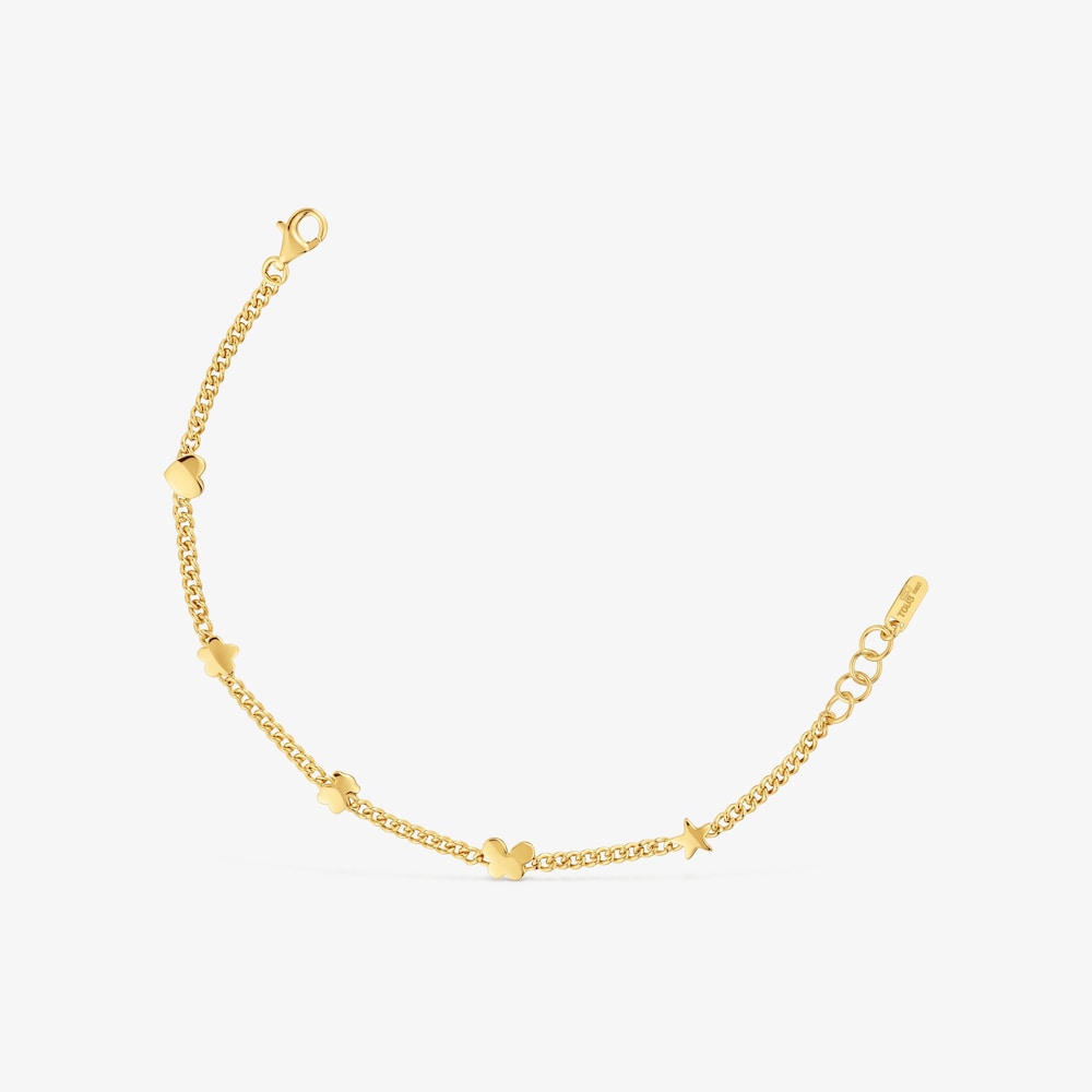 Retiazkov&yacute; n&aacute;ramok s&nbsp;18&nbsp;kt pozl&aacute;ten&iacute;m na striebre a&nbsp;mot&iacute;vmi Bold Bear