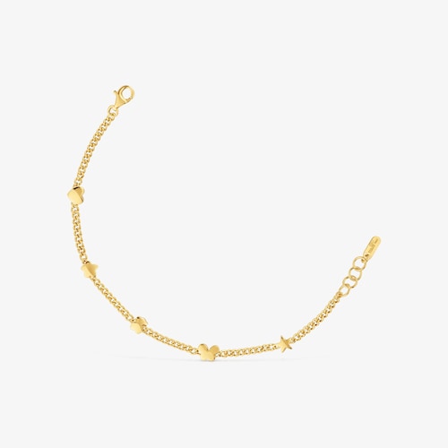 Retiazkov&yacute; n&aacute;ramok s&nbsp;18&nbsp;kt pozl&aacute;ten&iacute;m na striebre a&nbsp;mot&iacute;vmi Bold Bear