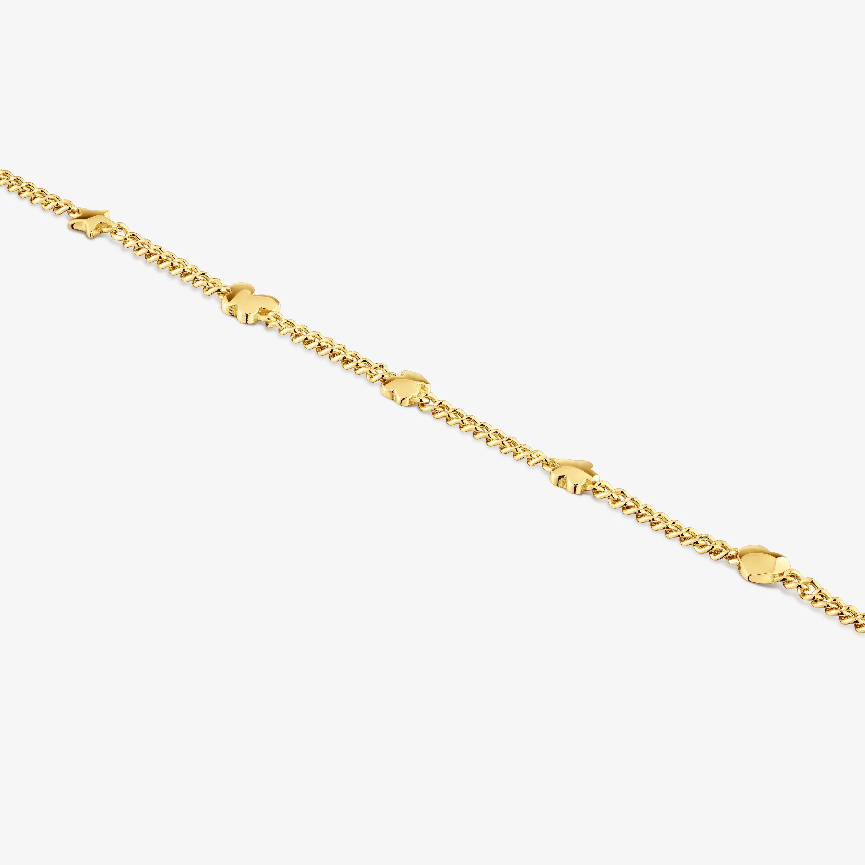 18K gold vermeil Chain bracelet with motifs Bold Motif