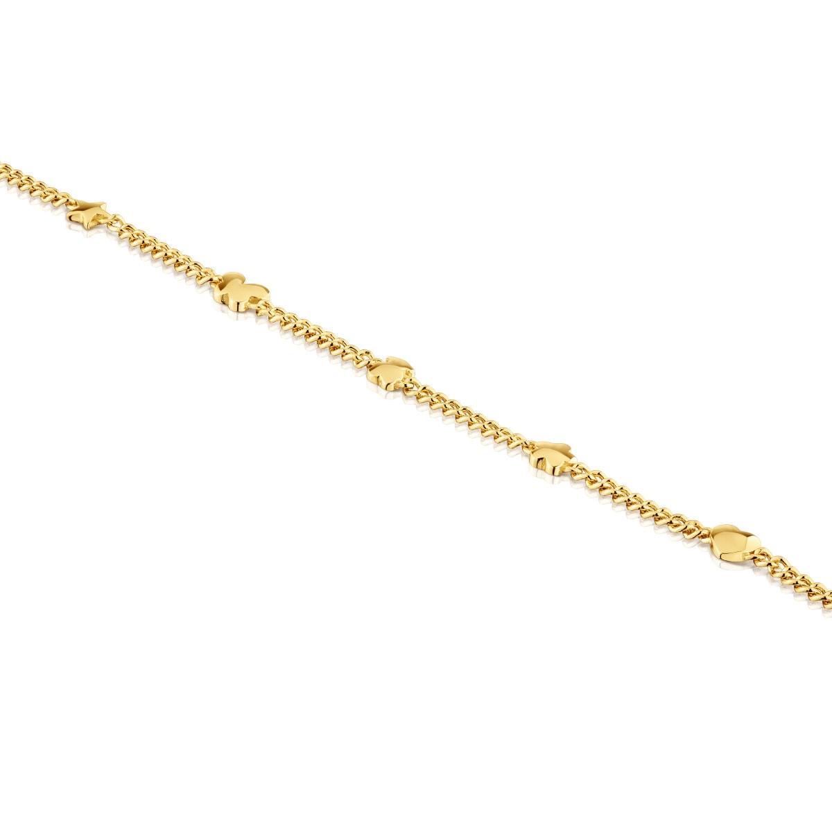 18kt gold plating over silver Chain bracelet with motifs Bold Motif