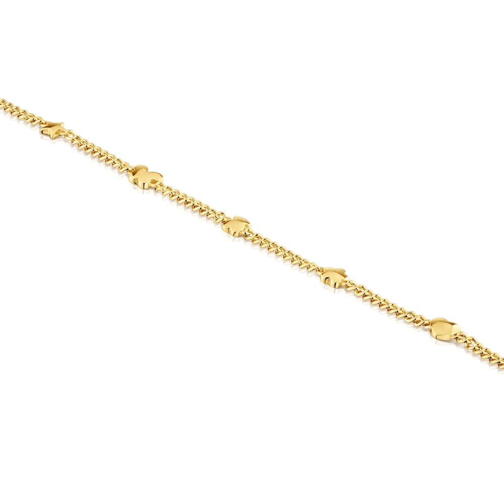 Pulsera cadena con baño de oro 18 kt sobre plata motivos Bold Motif Pulsera cadena con baño de oro 18 kt sobre plata motivos Bold Motif
