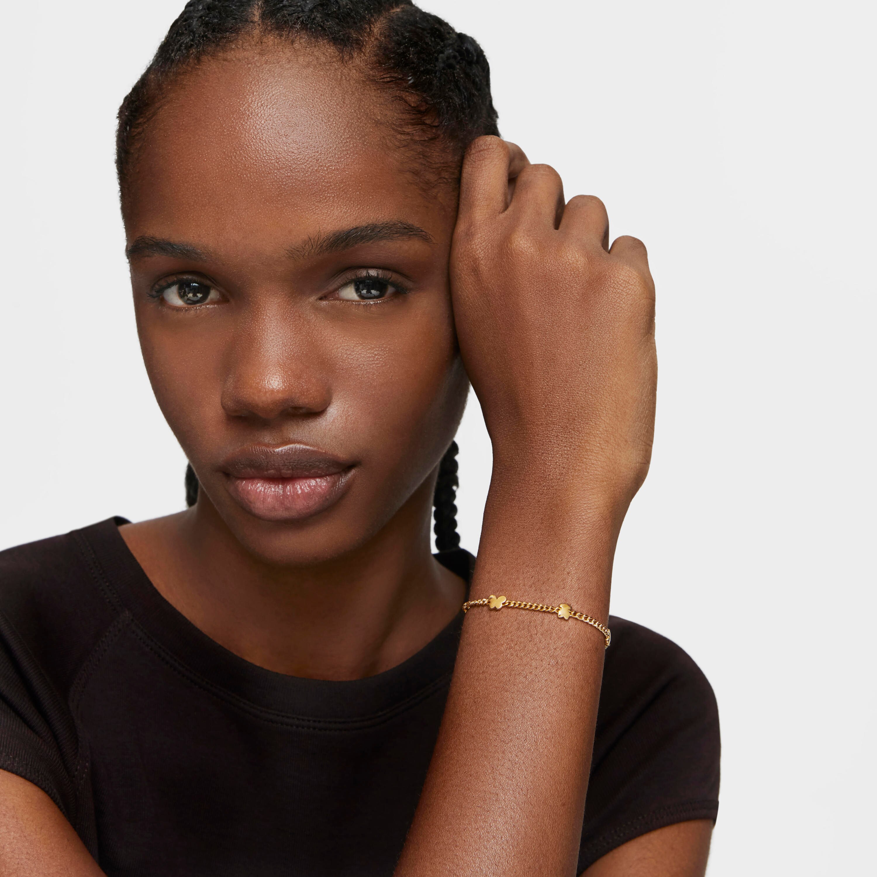 18K gold vermeil Chain bracelet with motifs Bold Motif