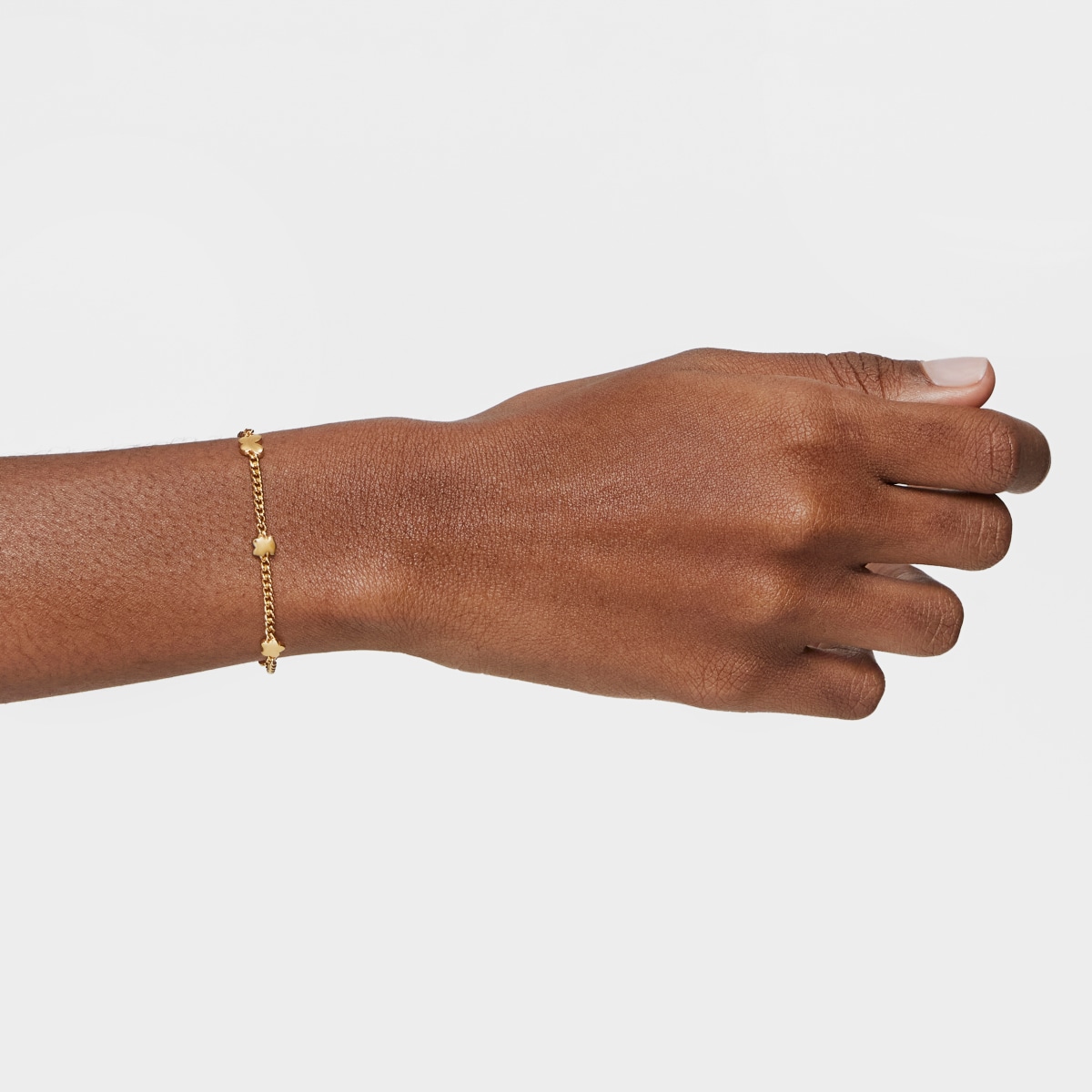 18kt gold plating over silver Chain bracelet with motifs Bold Motif