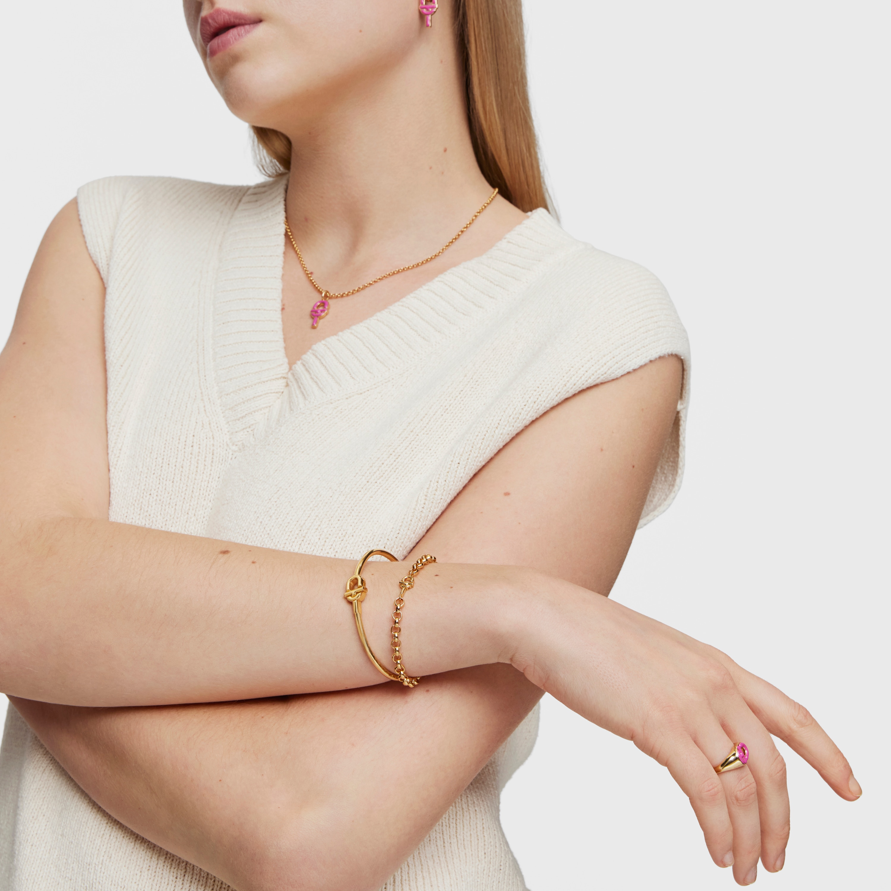 17.5 cm 18K gold vermeil Chain bracelet TOUS MANIFESTO