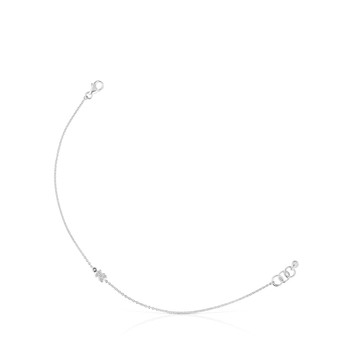 White-gold bear Chain bracelet with diamonds TOUS Grain