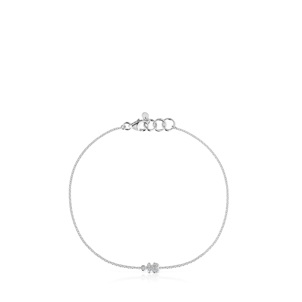 White-gold bear Chain bracelet with diamonds TOUS Grain