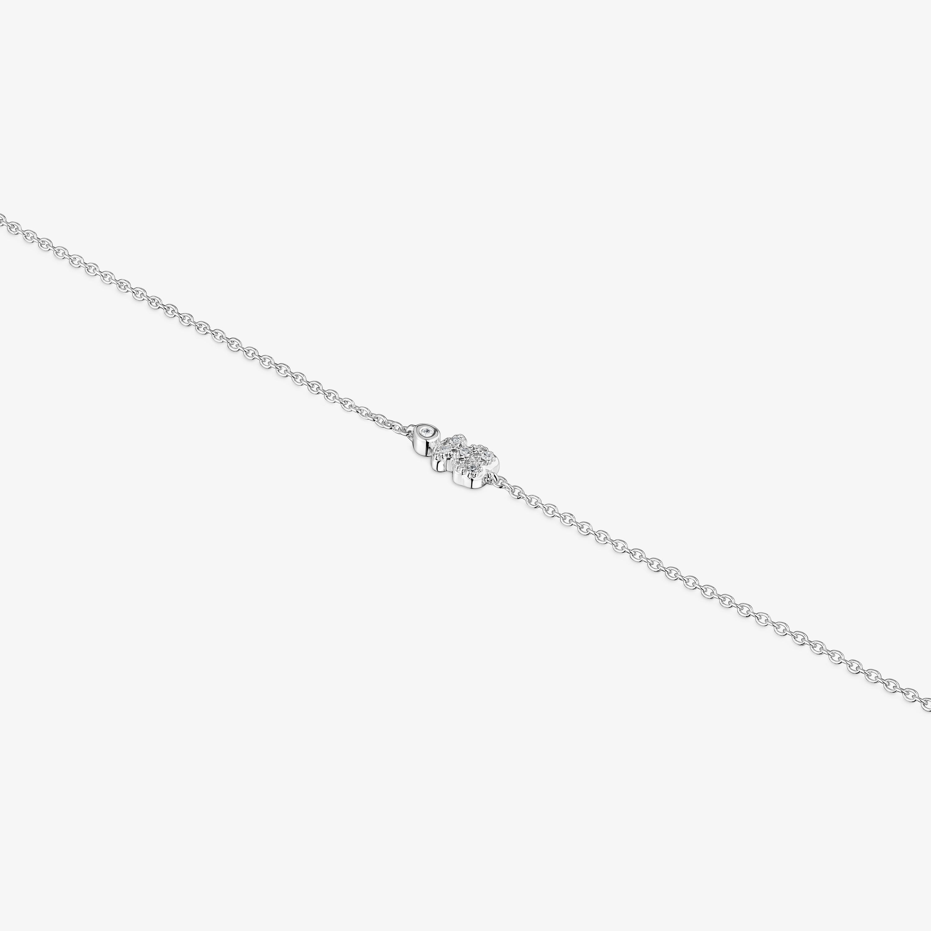 18K white- gold bear Chain bracelet with diamonds TOUS Grain