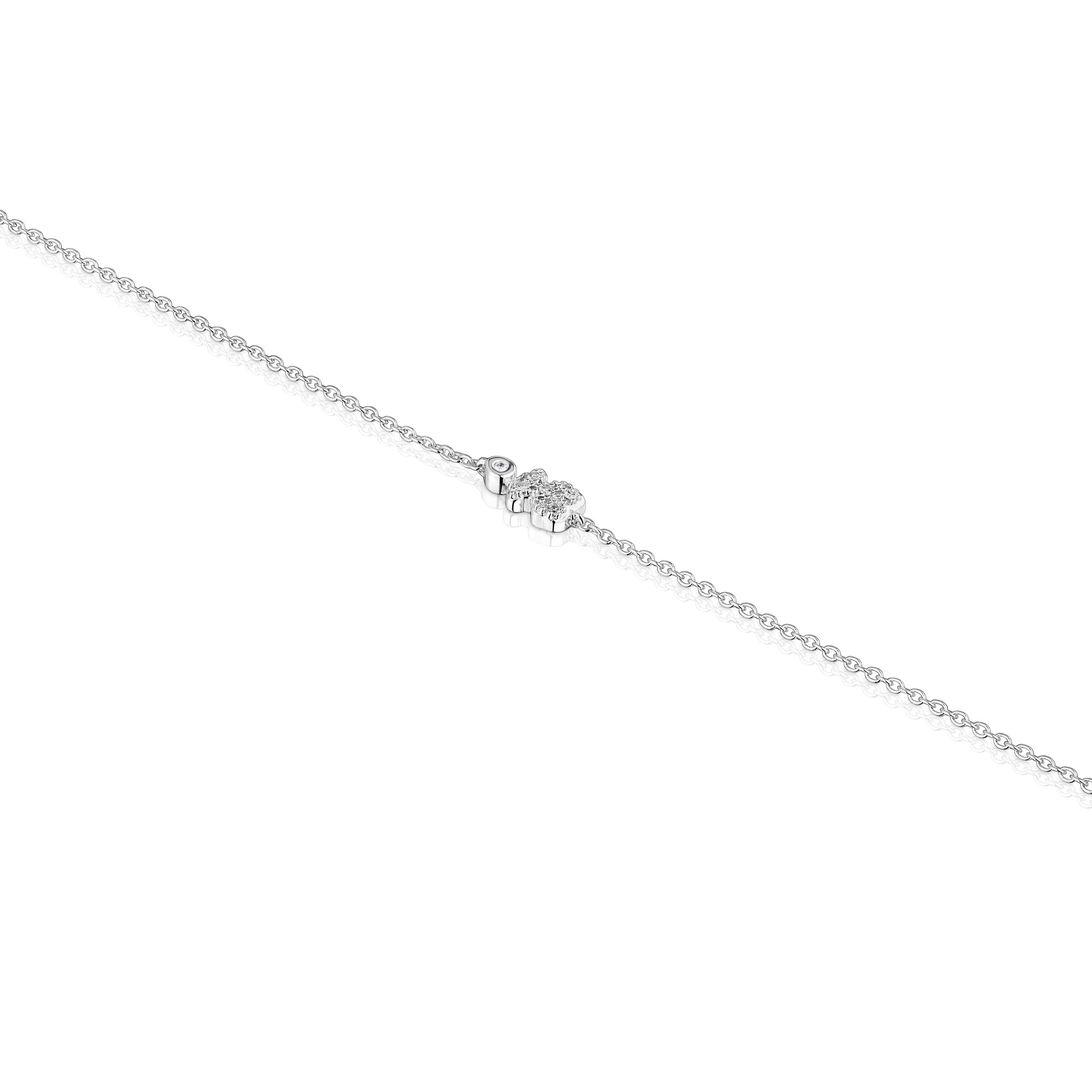 White-gold bear Chain bracelet with diamonds TOUS Grain