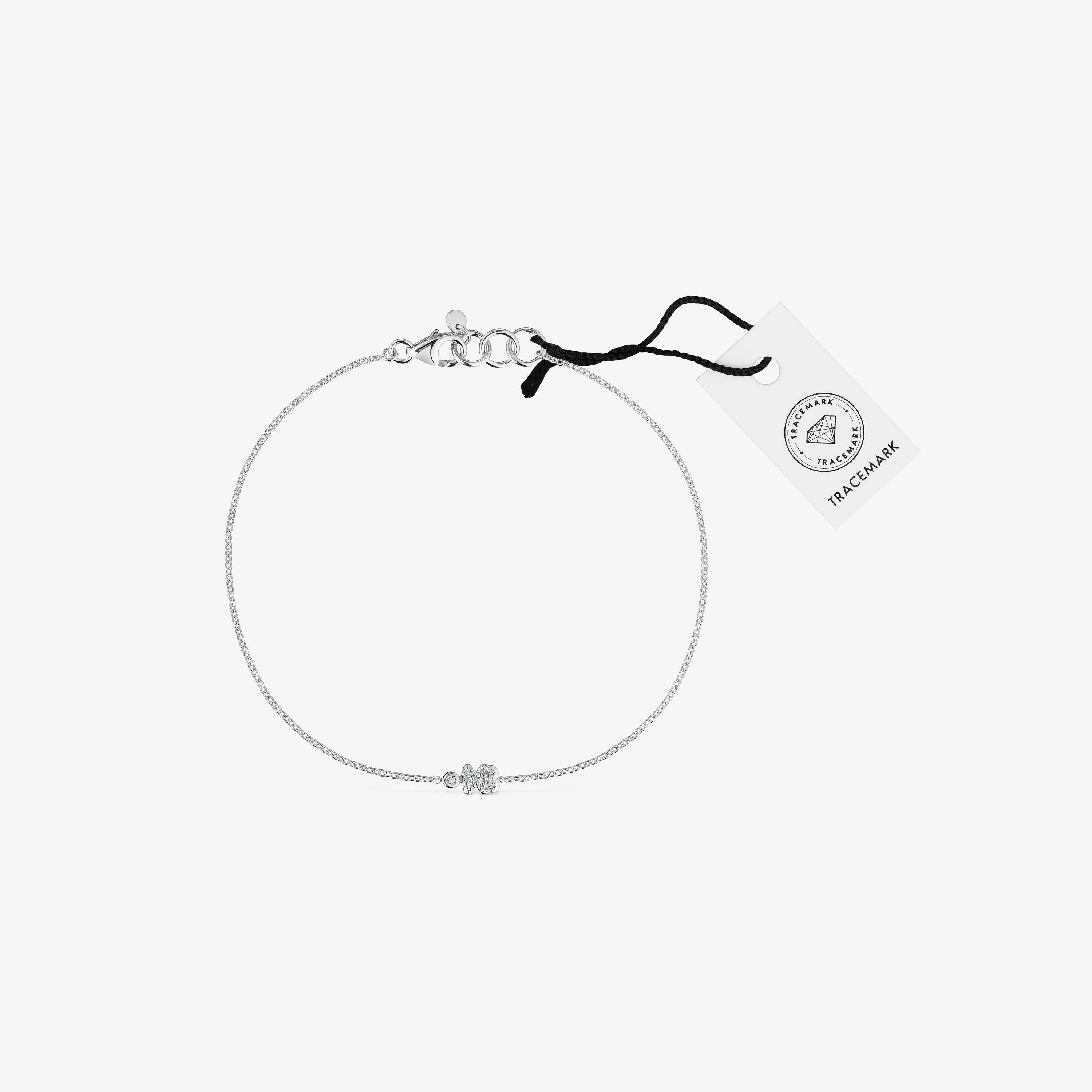 18K white- gold bear Chain bracelet with diamonds TOUS Grain